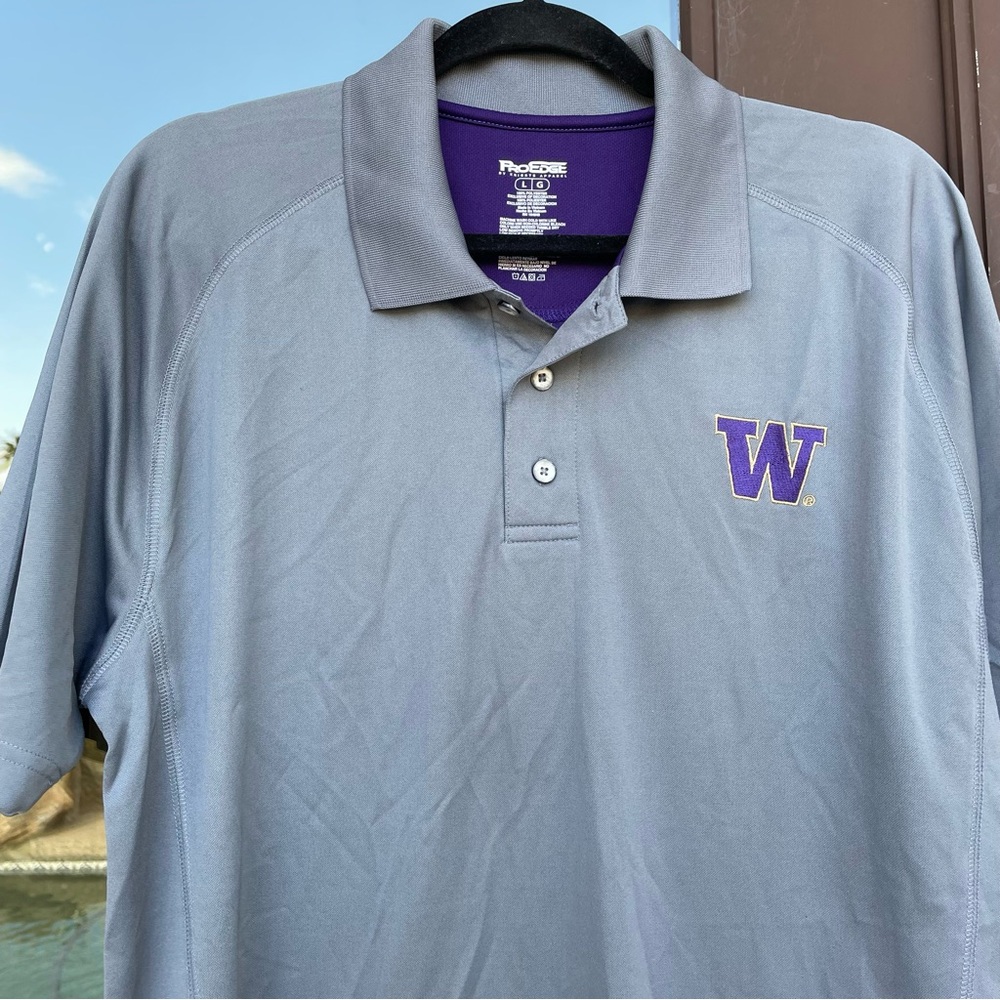 ProEdge University of Washington Huskies Grey/Purple Polo L